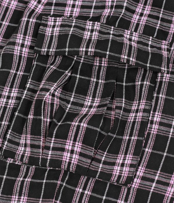 Yardsale Shoreline Plaid Pantaloncini (black pink)