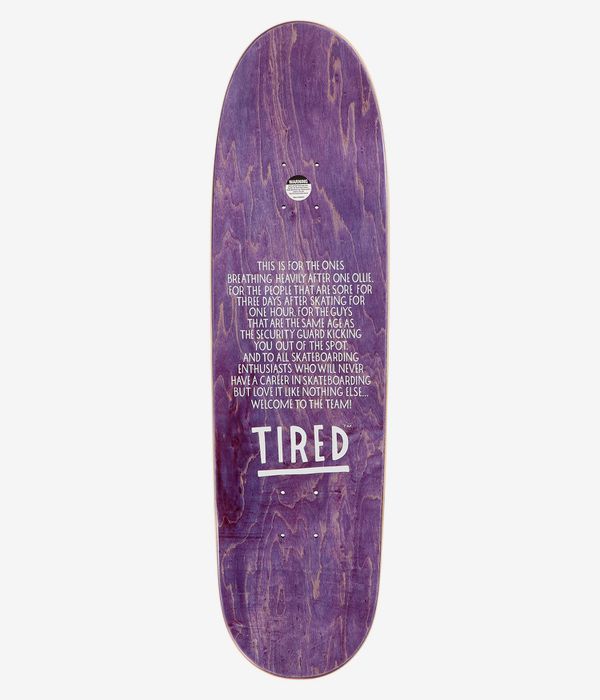 Tired Skateboards Always Shaped 8.75" Tabla de skate (red)