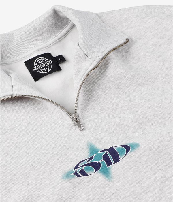 skatedeluxe SD Half Zip Sweatshirt (heather white)