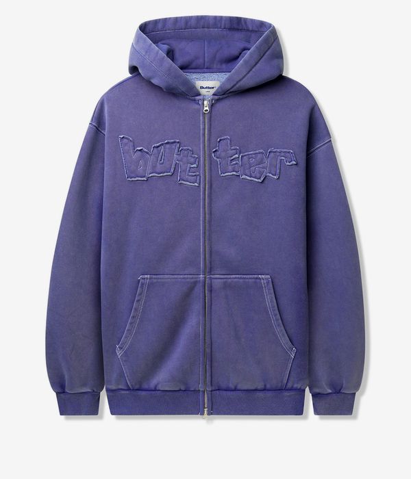 Butter Goods Mineral Wash Zip-Hoodie (prussian)