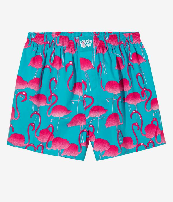 Lousy Livin Flamingos Boxer (turquoise)