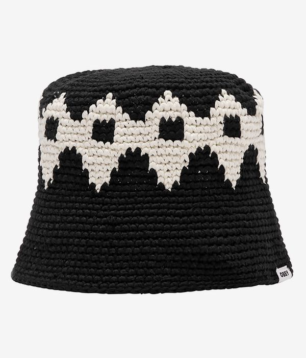 Obey Viceroy Crochet Bucket Hoed (black multi)