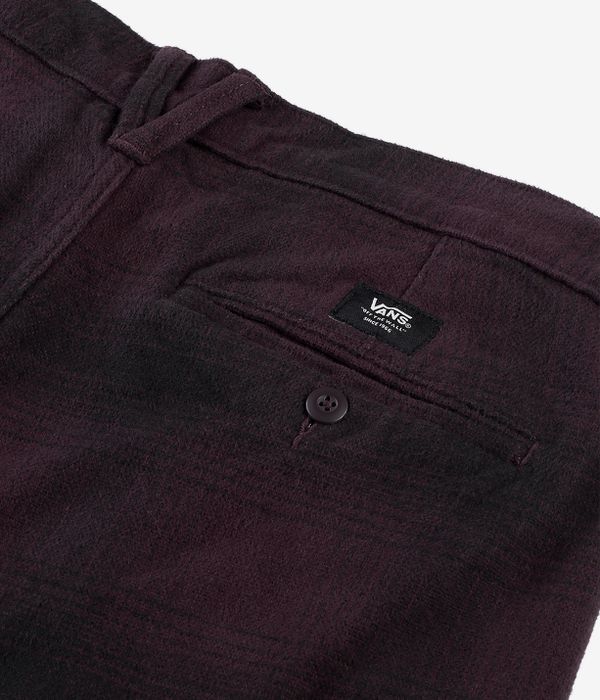 Vans Authentic Chino Loose Tapered Plaid Pantaloni (dark port black)