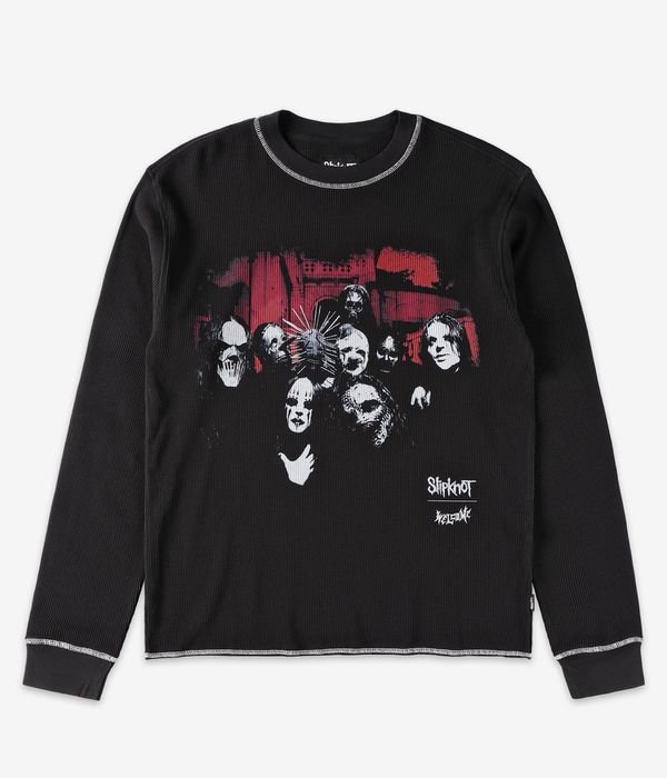 Welcome x Slipknot Masks Contrast Stitch Thermal Knit Long sleeve (black white)