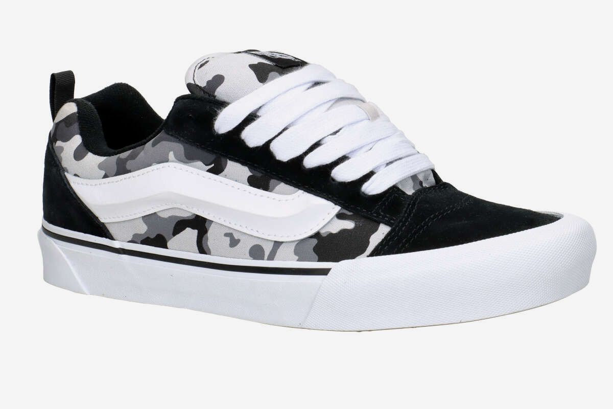 Vans Knu Skool Camo Schoen (black white)