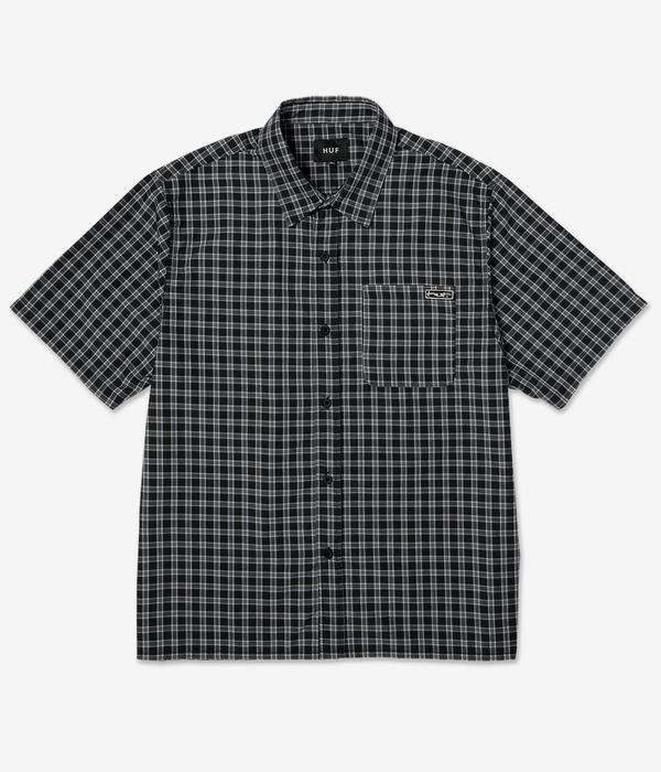HUF Stretch Micro Plaid Hemd (black)