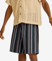 Obey Baja Stripe Baggy Denim Shorts (black multi)