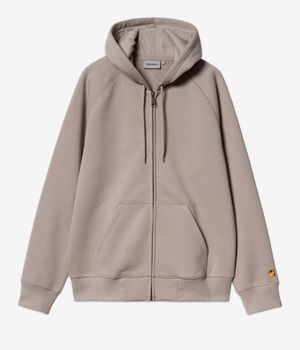Carhartt WIP Chase Zip-Sweatshirt avec capuchon (dusky beige gold)
