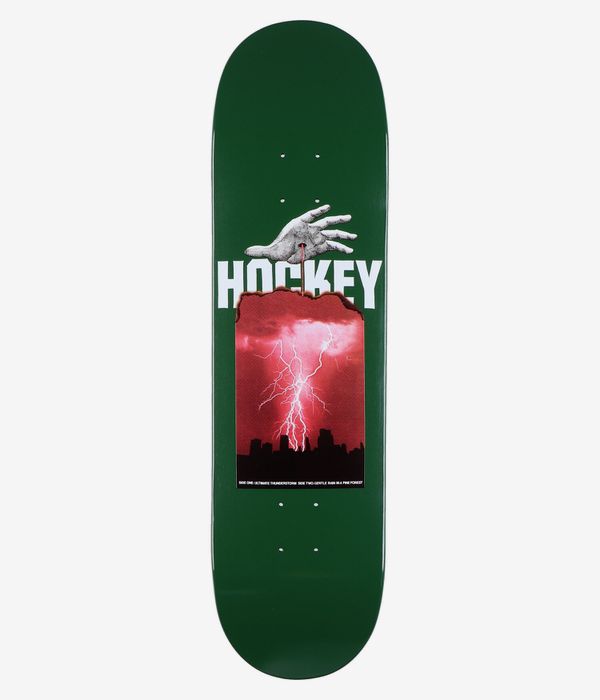 HOCKEY Stain Side One Shape 2 8.25" Skateboard Deck (green)