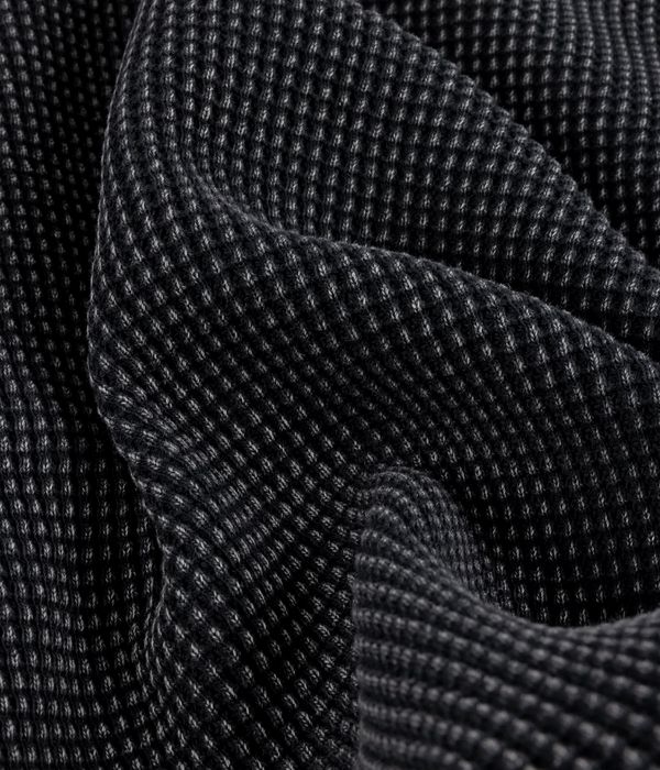 Dime Premium Waffle Felpa Hoodie con zip (faded black)