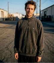 Volcom Single Stone 1/4-Zip Sweater (light acid black)