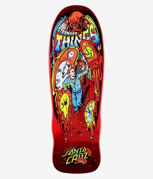 Santa Cruz x Stranger Things Grabke Max Melting Clock 9.7" Skateboard Deck (red)