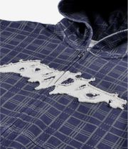 Butter Goods Amplify Zip-Sweatshirt avec capuchon (washed navy plaid)
