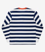Tired Skateboards Squiggly Logo Striped Pocket Longues Manches (red navy)