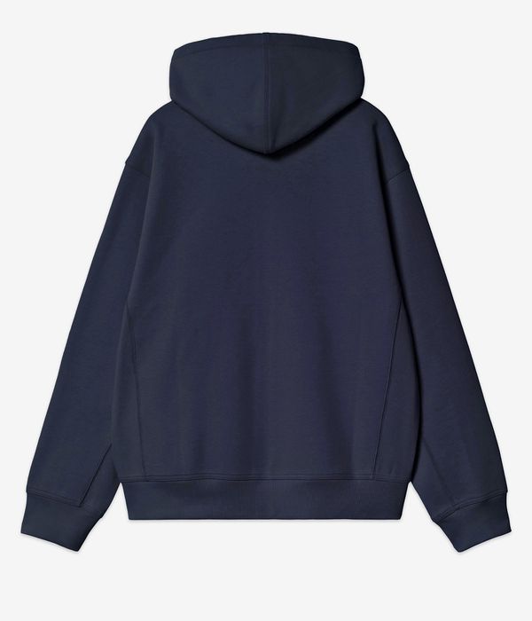 Carhartt WIP American Script Bluza z Kapturem na Zamek (deep night)