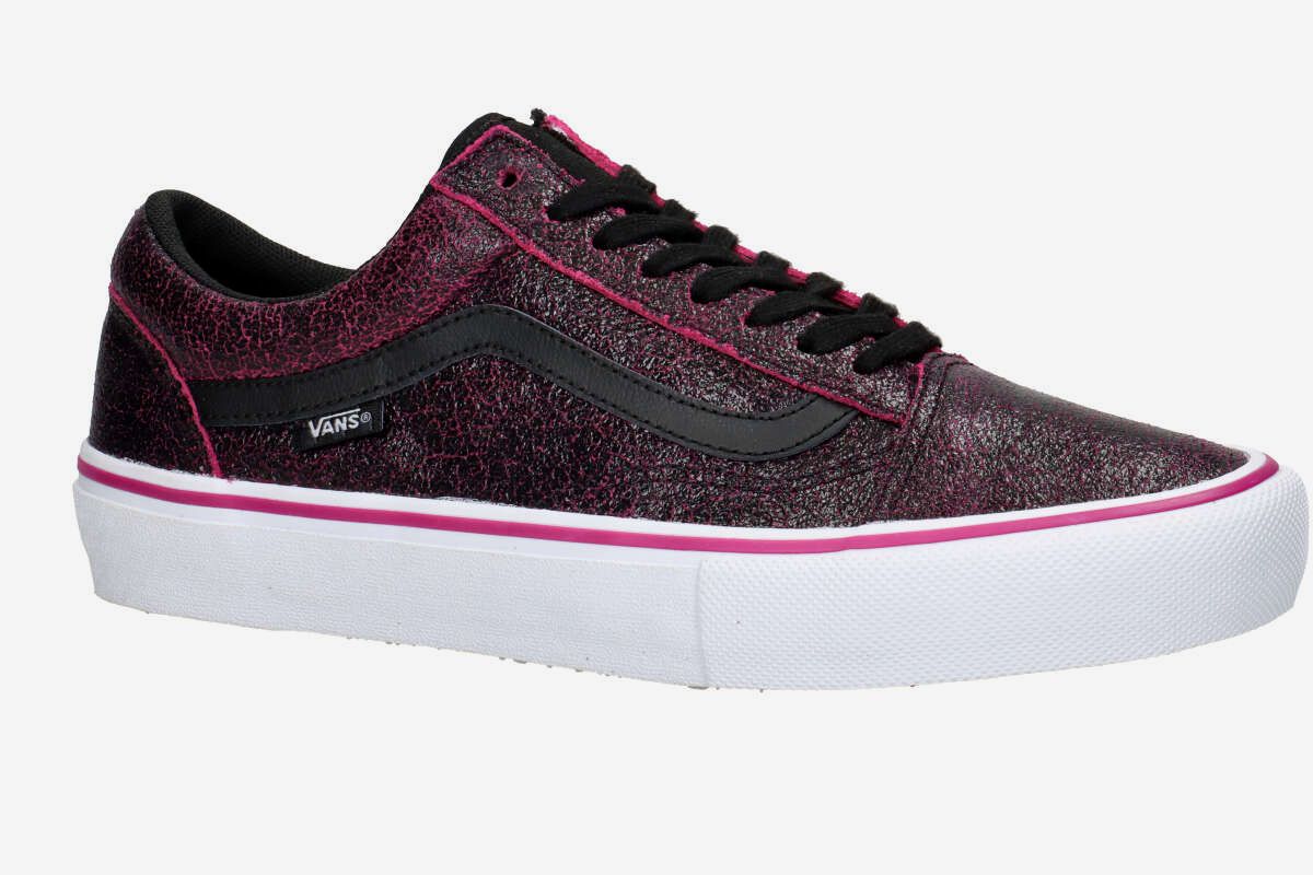 Vans Skate Old Skool Cracked Leather Buty (black purple)