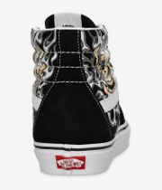 Vans Sk8-Hi Flame Skull Shoes (black true white)