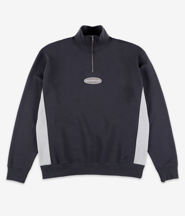 skatedeluxe Oval Organic Half Zip Sweatshirt (slate grey)