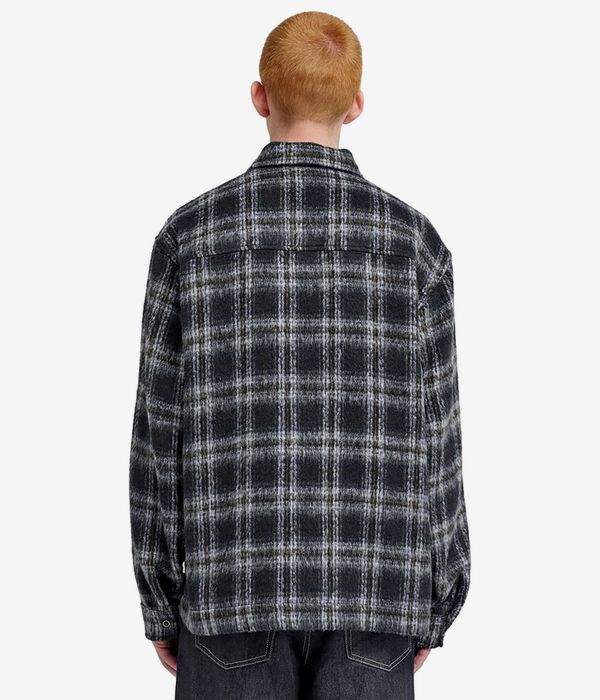 Element Fuzzy Check Zip Overshirt Jacket (brushed plaid dark slate)