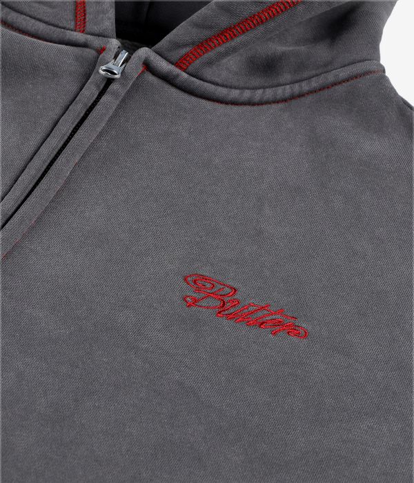 Butter Goods Jive Zip-Sweatshirt avec capuchon (washed black)