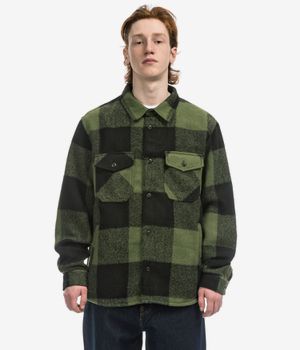 Vans Denby Fuzzy Shacket Shirt Jacke (black loden green)