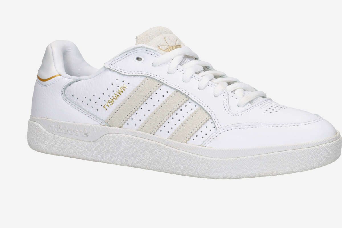 adidas Skateboarding Tyshawn Low Schoen (white white white gold)