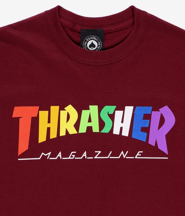 Thrasher Rainbow Mag T-Shirt (maroon)
