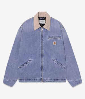Carhartt WIP OG Detroit Cotton Camano Veste (blue dusty h brown burst washed)