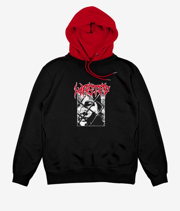 Wasted Paris Telly Wire Hoodie (black fire red)