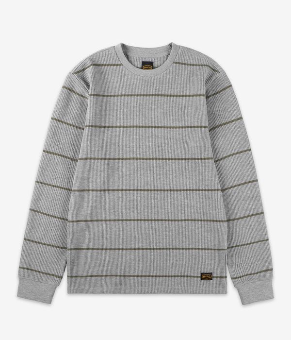 RVCA Dayshift Thermal Stripe Long sleeve (heather grey)
