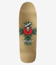 Santa Cruz Dressen Rose Cross Two Shaped 9.31" Skateboard Deck (gold)