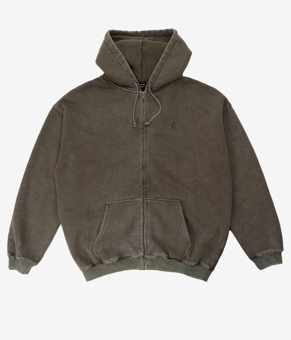 Passport Solid Workers Zip-Sweatshirt avec capuchon (washed bark)