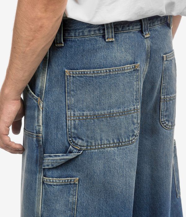 Carhartt WIP Double Knee Pant Shorts (blue old used wash)