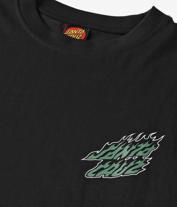 Santa Cruz Wired Flame Dot Chest T-Shirt (black)