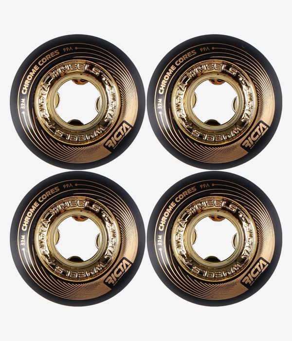 Ricta Chrome Core Roues (black gold) 52mm 99A 4 Pack