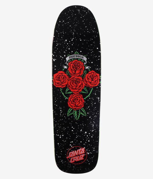 Santa Cruz Dressen Rose Cross Shaped 9.31" Tavola da skateboard (black)