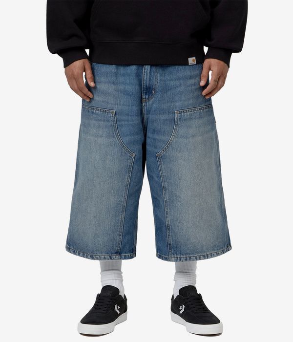 Carhartt WIP Double Knee Pant Shorts (blue old used wash)