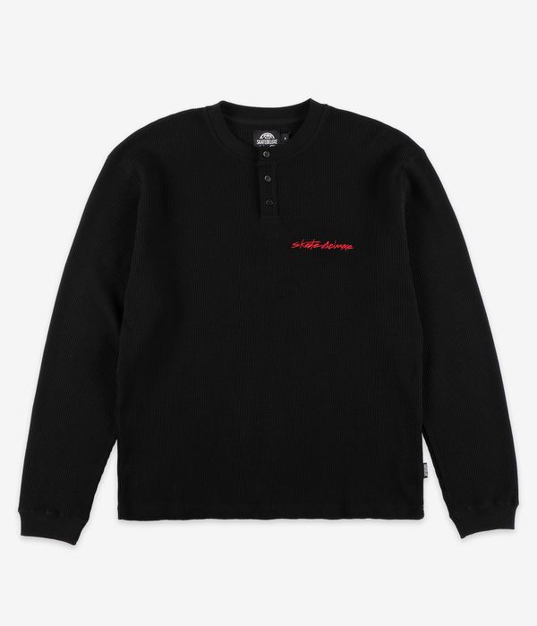 skatedeluxe Script Waffle Longsleeve (black)