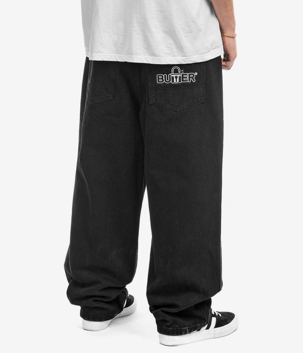 Butter Goods Lock Baggy Denim Jeans (flat black)