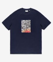 Poetic Collective Burning Skull T-Shirt (navy)