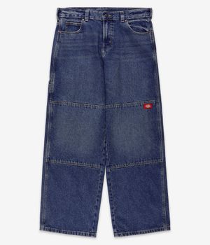 Dickies Double Knee Loose Straight Jeans (mid blue fade wash)