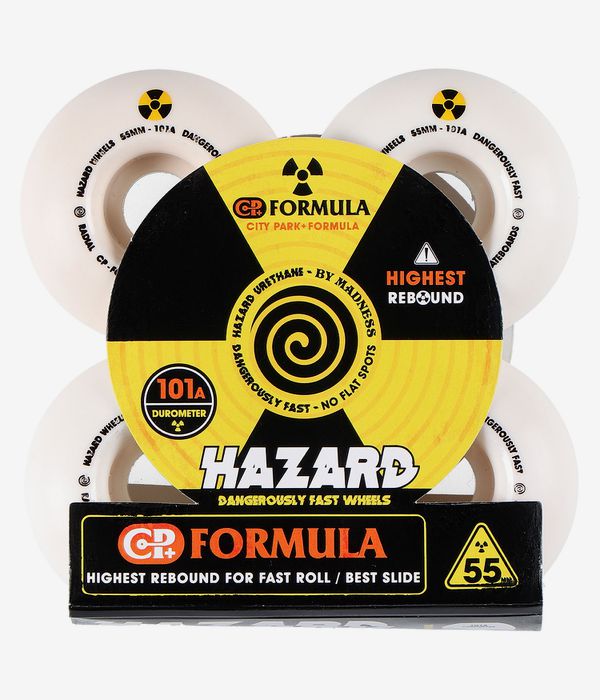Madness Hazard Swirl CP Radial Rollen (white) 55mm 101A 4er Pack