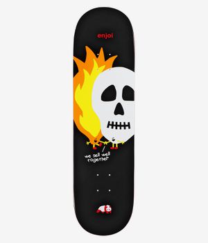 Enjoi Skulls and Flames 8.5" Skateboard Deck (black red)