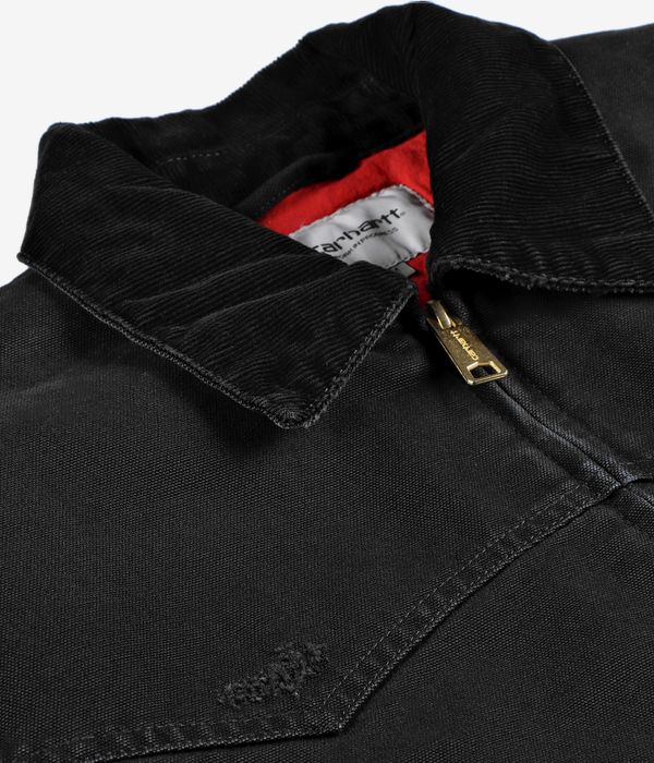 Carhartt WIP OG Santa Fe Organic Cotton Dearborn Jacket (black black grind wash)