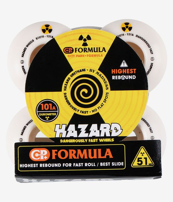 Madness Hazard Swirl CP Radial Rouedas (white) 51mm 101A Pack de 4