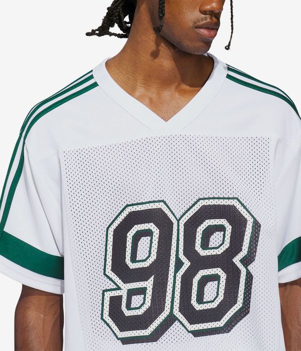adidas Tyshawn Jersey T-Shirt (white ice gold collegiate green)
