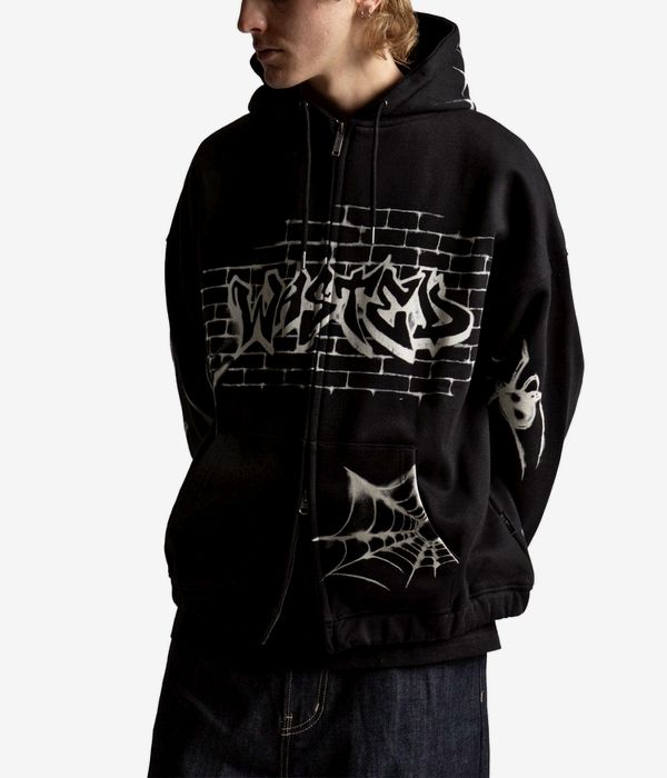 Wasted Paris ATM Boxy Zip-Sweatshirt avec capuchon (black)