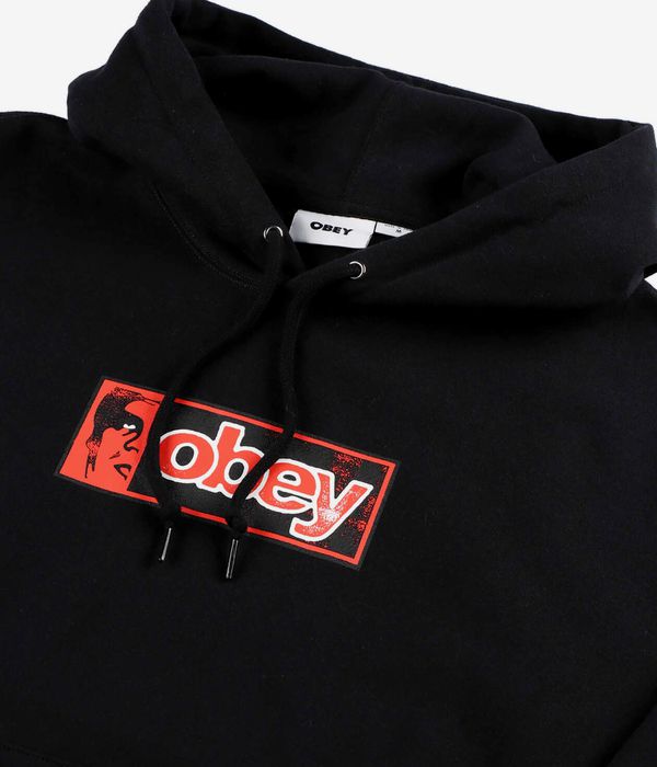Shop Obey Half Icon Hoodie black online skatedeluxe