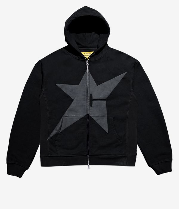 Carpet Company Puff Print Felpa Hoodie con zip (black)