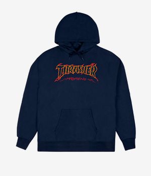 Thrasher Cracked Felpa Hoodie (navy)